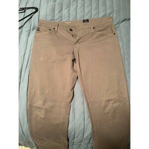 AG Adriano Goldschmied Matchbox Slim Straight Men's Beige Casual Pants